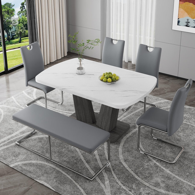 Orren Ellis Dining Table Set for 6 Wayfair
